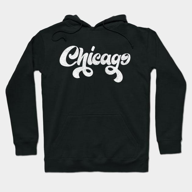 Chicago // Retro Vintage Faded Style Design Hoodie by DankFutura